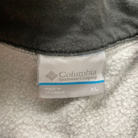 Columbia Hart Mountain Jacket Men XL Gray Fleece 1/4 Zip High Neck Logo Hiking - Picture 4 of 10